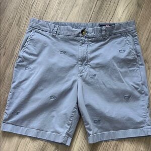 Vineyard Vines Gray Whale-Embroidered Men's Shorts